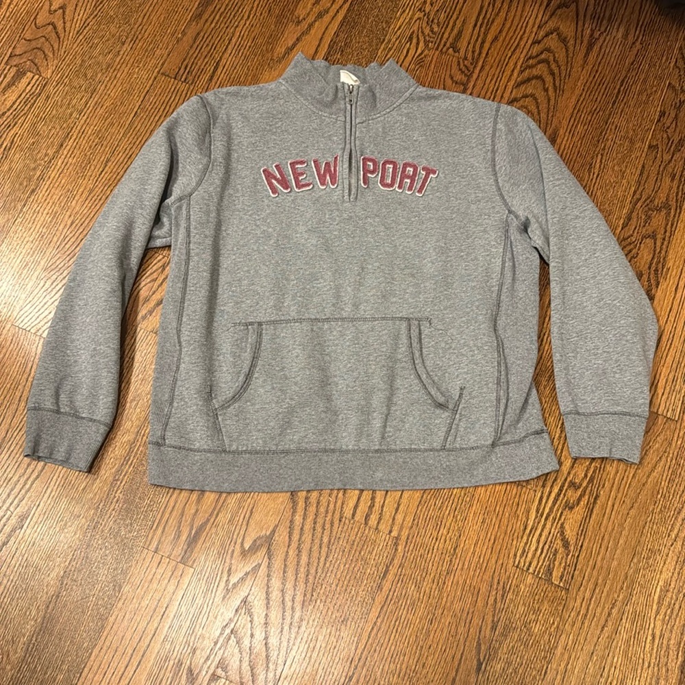 Blue 84 men’s gray quarter zip pullover longsleeve Newport sweatshirt in size XL